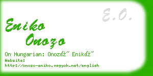 eniko onozo business card